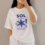 تیشرت زنانه آستین کوتاه جنس نخ پنبه فری سایز کد 0059